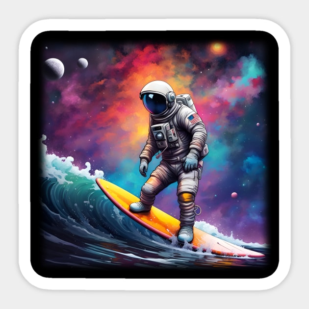 Cosmic wave rider Sticker by LM Designs by DS